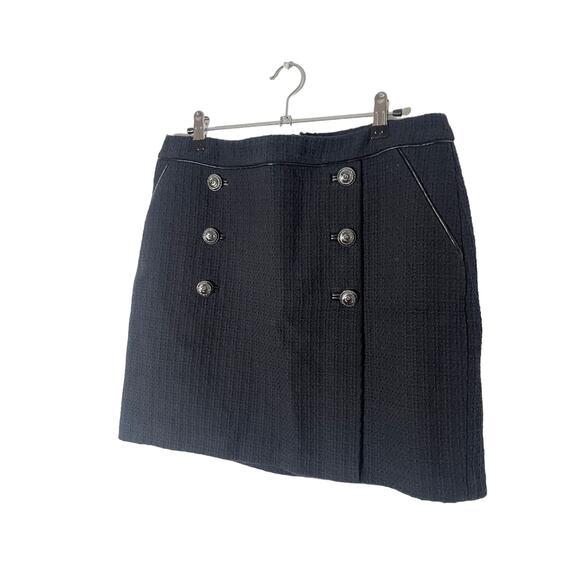 Black Pleated Mini Skirt WHBM medium large - Picture 2 of 5